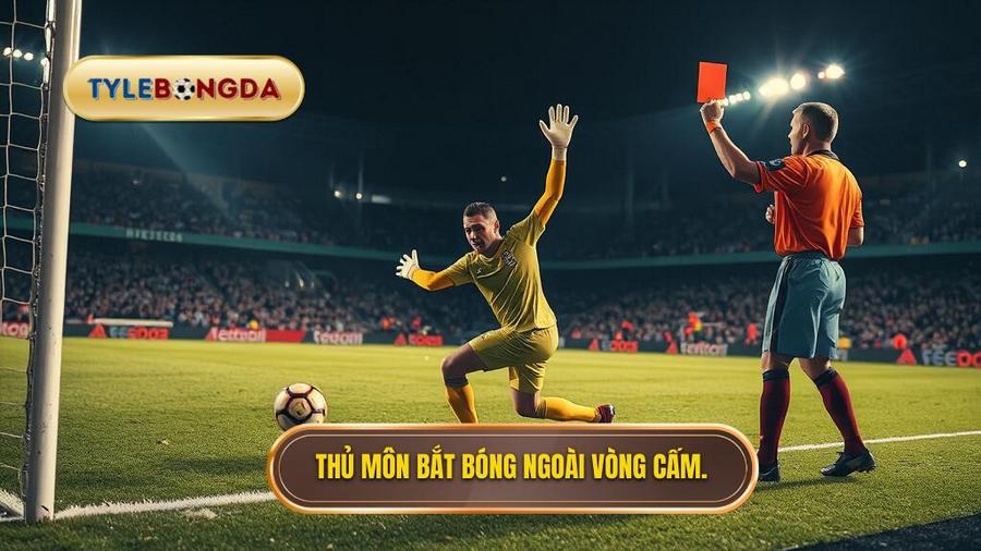 Thủ môn bắt bóng ngoài vòng cấm nhận thẻ gì? Các kịch bản cụ thể