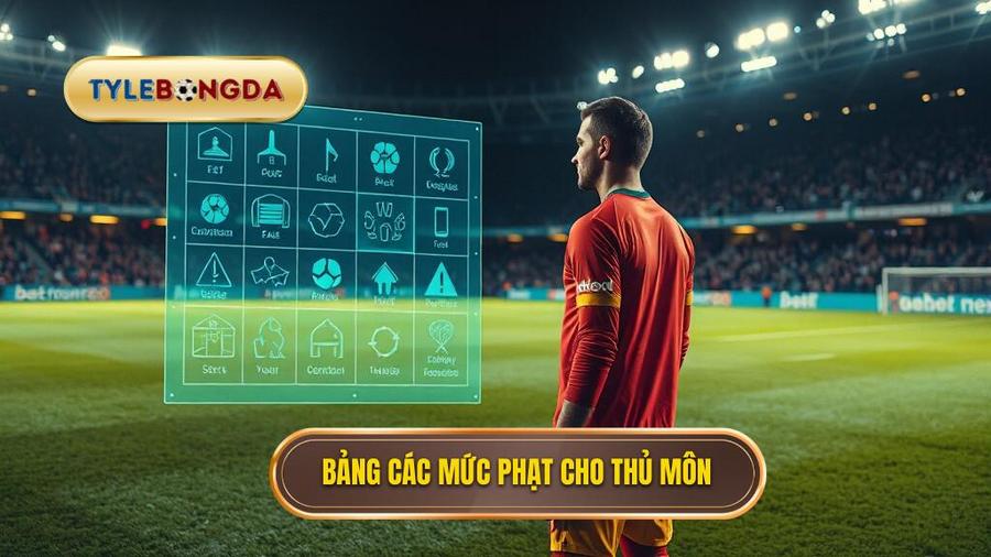 Bảng tổng hợp các mức phạt dành cho thủ môn