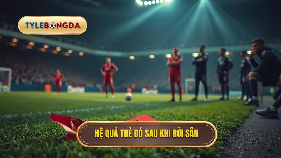 Tác động của việc nhận thẻ đỏ sau khi rời sân đối với đội bóng