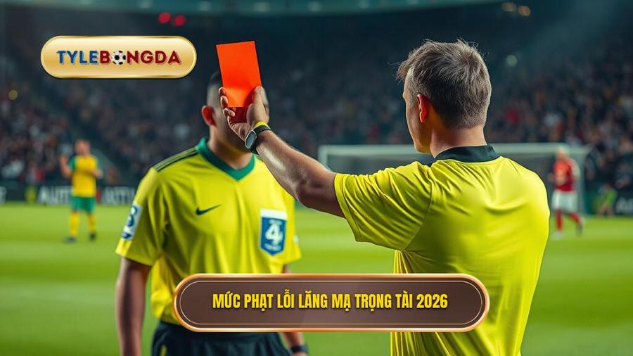 Bảng tổng hợp mức phạt theo Luật phạt lỗi lăng mạ trọng tài mới nhất 2026