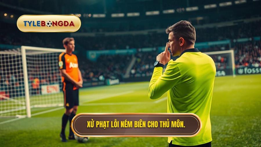 Hình phạt khi vi phạm Luật ném biên về cho thủ môn bằng tay